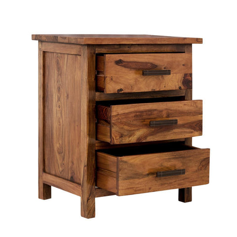 Mehranc  Contemporary Sheesham Wood Bedside Table #1 - Duraster 