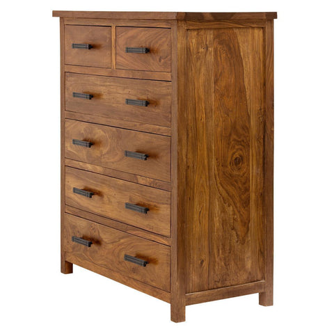 Mehran Contemporary Sheesham Wood Tall Chest of Drawers #9 - Duraster 