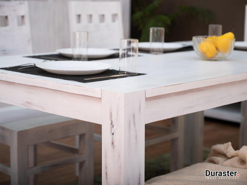 Novo Distress Solid Acacia wood Dining Table  #1 - Duraster 