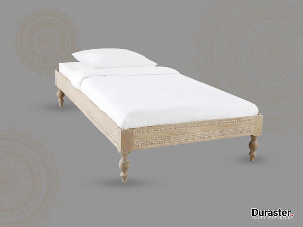Ajenta Solid Mango wood Carved Divan #4 (36" x 72") - Duraster 