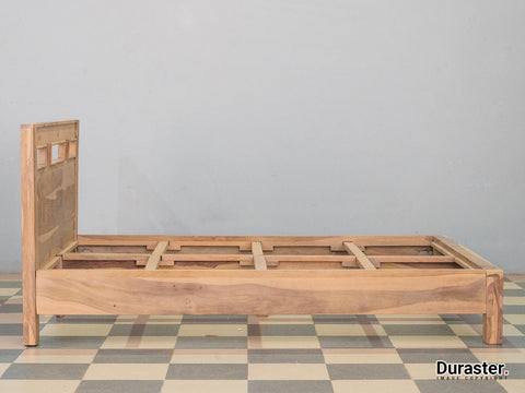 Novo Modern Sheesham Wood Single Bed  Without Storage #3 (36" x 72") - Duraster 