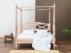 Duraster Novo Premium Solid Sheesham Wood Modern Canopy 4 Poster King Size Bed #3
