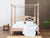Novo Premium Solid Sheesham Wood Modern Canopy 4 Poster Bed #3