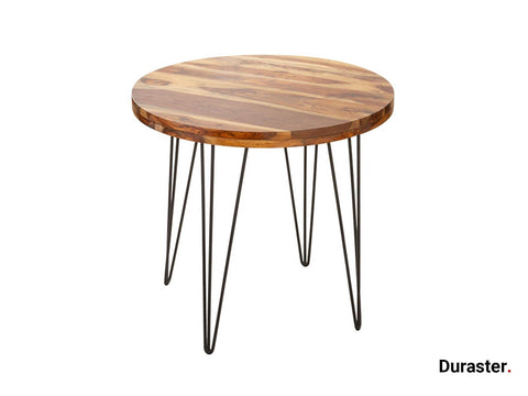 Torpedo Modern Sheesham Wood Dining Table with Iron Legs#2 - Duraster 
