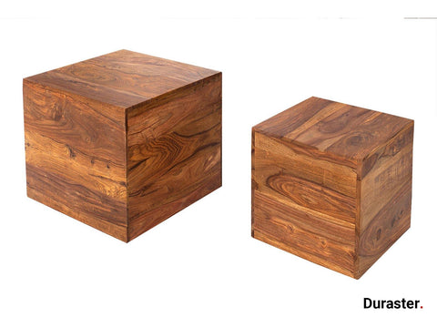 Torpedo Modern Sheesham Wood Nested Sidetable Cum Coffee Table#1 - Duraster 