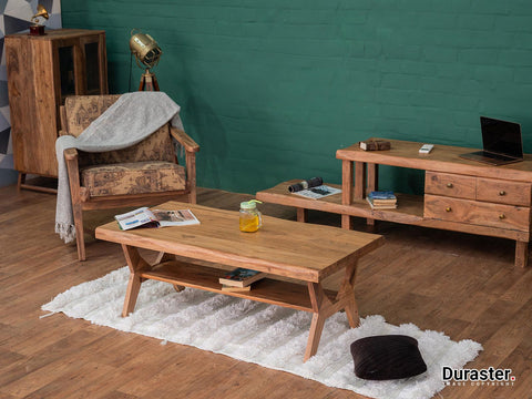 Hawkin Stylish Acacia wood Coffee table #1 - Duraster 