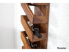 Torpedo Modern Sheesham Wood Bottle-Rack Wallshelf#1 - Duraster 