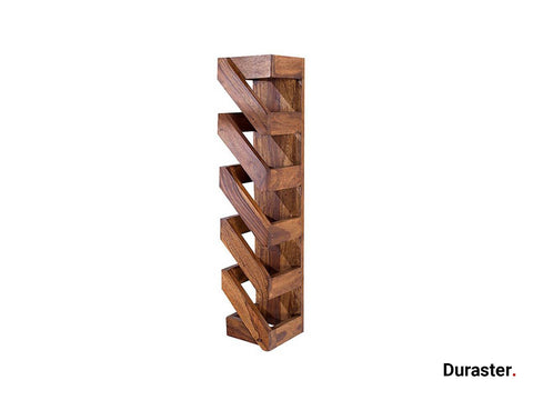 Torpedo Modern Sheesham Wood Bottle-Rack Wallshelf#1 - Duraster 