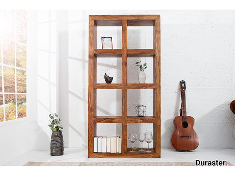 Torpedo Modern sheesham wood Room Divider Bookshelf #3 - Duraster 