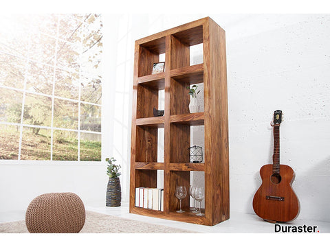 Torpedo Modern sheesham wood Room Divider Bookshelf #3 - Duraster 