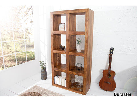 Torpedo Modern sheesham wood Room Divider Bookshelf #3 - Duraster 