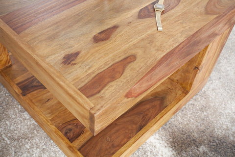 Torpedo Modern Sheesham Wood Coffee Table#2 - Duraster 