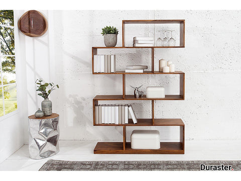 Torpedo Modern Sheesham wood Room Divider Book shelf #2 - Duraster 