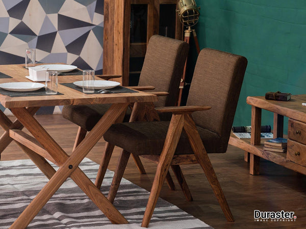 Hawkin Solid wood Handmade Live Edge Dining Set #1 - Duraster 