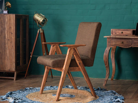 Hawkin Modern Sheesham wood Arm Chair #1 - Duraster 