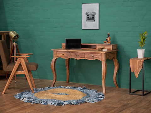 Hawkin Solid Sheesham wooden Writing Desk #1 - Duraster 