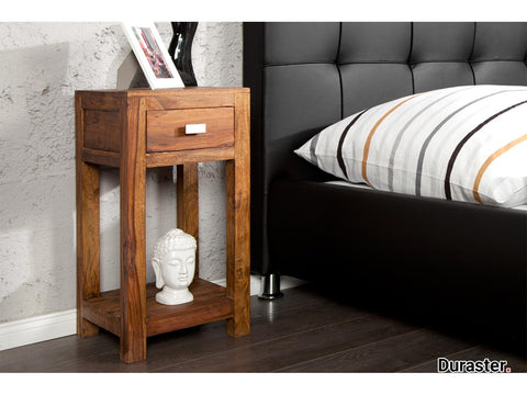 Rio Solid Sheesham 1 Drawer Sidetable#1 - Duraster 