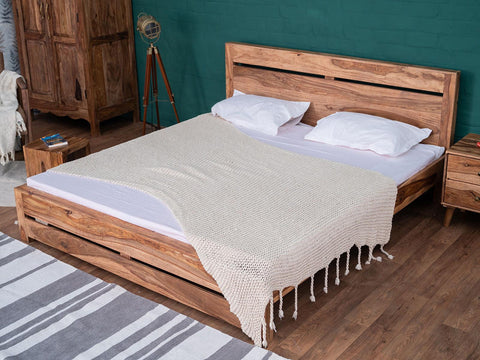 Hawkin Modern Sheesham wood Bed #4 - Duraster 