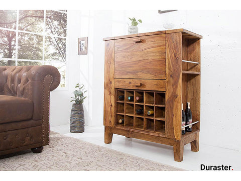 Torpedo Modern Sheesham Wood Bar Cabinet#1 - Duraster 