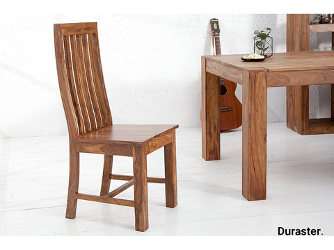 Torpedo Modern Sheesham Wood Dining Chair#2 - Duraster 