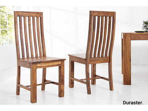 Torpedo Modern Sheesham Wood Dining Chair#2 - Duraster 