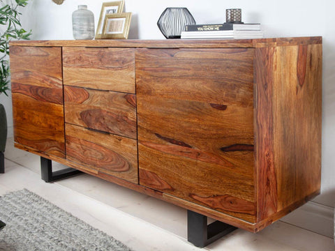 Torpedo Modern Sheesham Wood Sideboard#2 - Duraster 