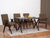 Acacia Wood 6 Seater Dining Table Set