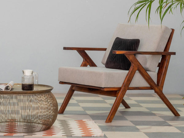 Ummed Modern Sheesham wood loungeChair#4 - Duraster 