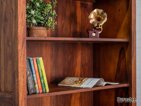 Ummed Large Sheesham wood Book Shelf#1 - Duraster 