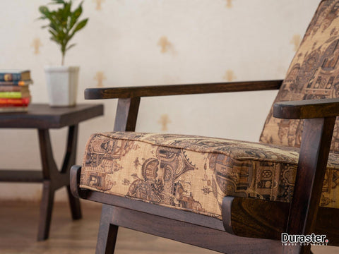 Gangaur Modern Sheesham wood lounge Chair #3 - Duraster 