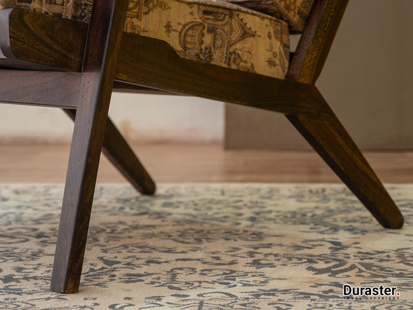 Gangaur Modern Sheesham wood lounge Chair #3 - Duraster 