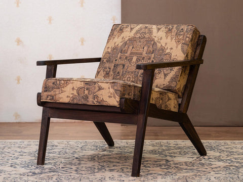 Gangaur Modern Sheesham wood lounge Chair #3 - Duraster 