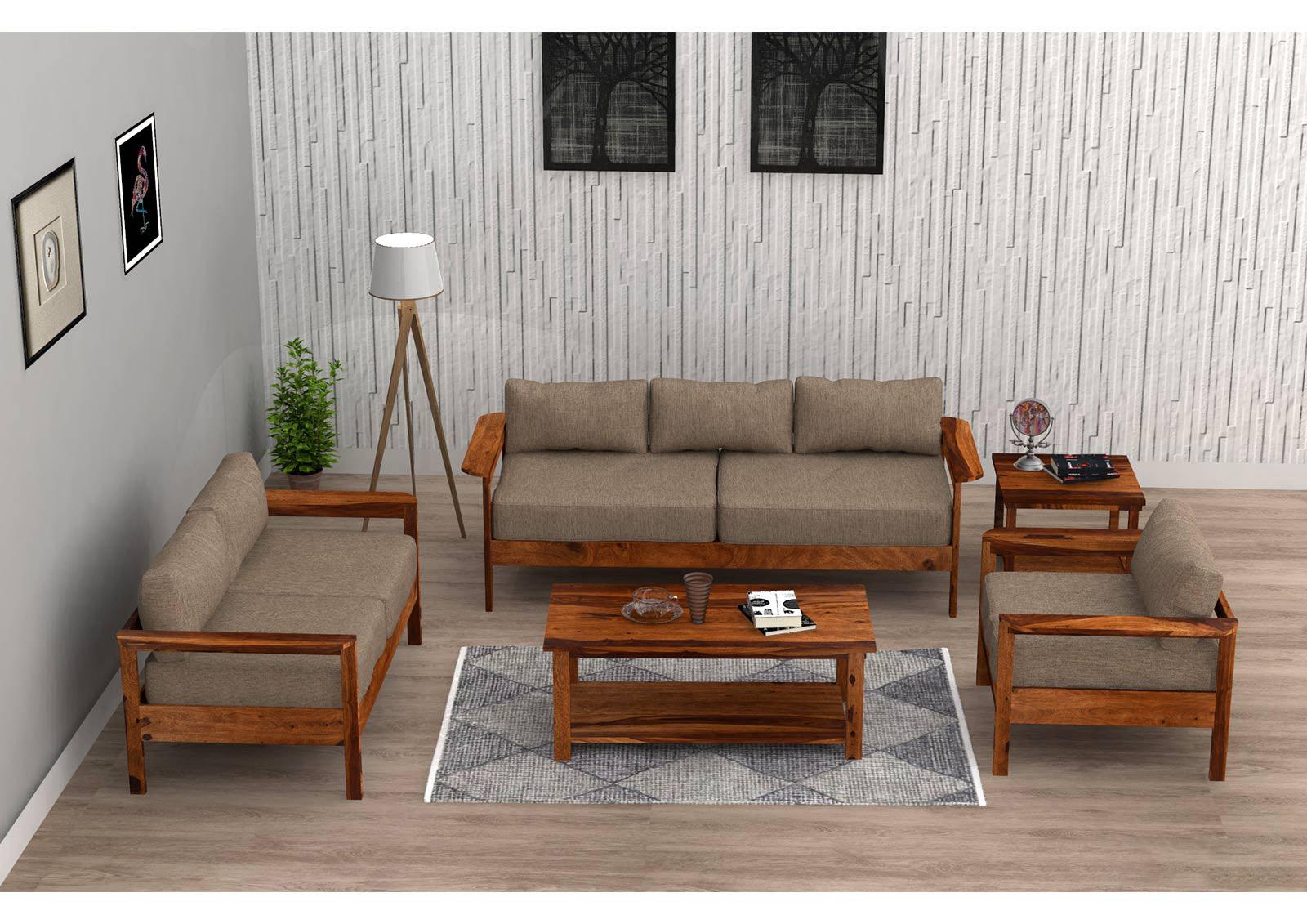 Ummed Modern Wooden Sofa Set 3 Duraster