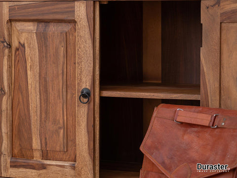 Vasco Solid Sheesham wood Colonial Showcase Cabinet #1 - Duraster 