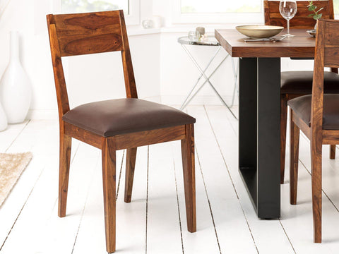 Vismit Modern Sheesham Wood Dining Chair #1