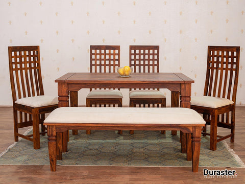 Vismit  Solid Sheesham wood Dining Set #7 - Duraster 