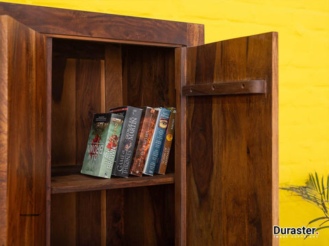 Vismit Modern Sheesham Wood Wardrobe Cabinet #10 - Duraster 