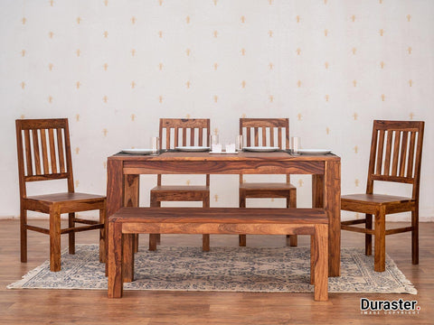Vismit Premium Solid Sheesham wood Dining Set #5 - Duraster 