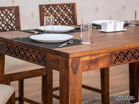 Vismit Premium Solid Sheesham wood Dining Set #4 - Duraster 