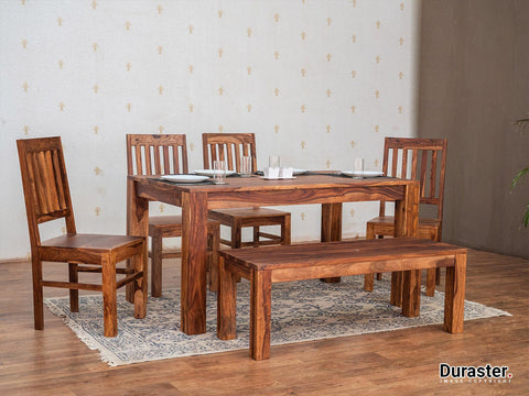 Vismit Transitional  Solid Sheesham wood Dining Table  #3 - Duraster 