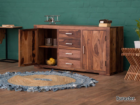 Elementary Modern Sheesham wood Sideboard Cabinet #6 - Duraster 