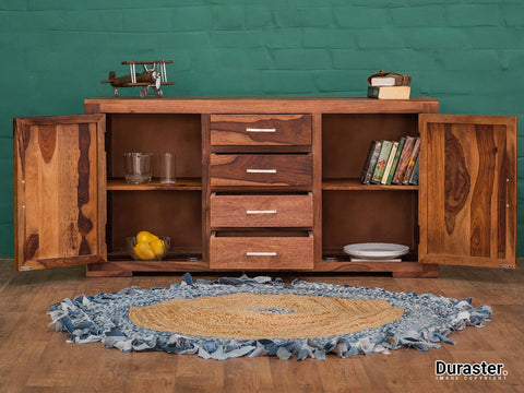 Elementary Modern Sheesham wood Sideboard Cabinet #6 - Duraster 