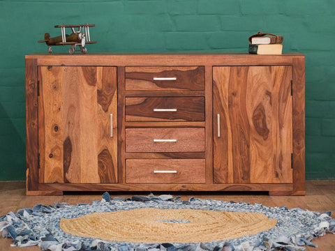Duraster Elementary Modern Sheesham wood Sideboard Cabinet #6