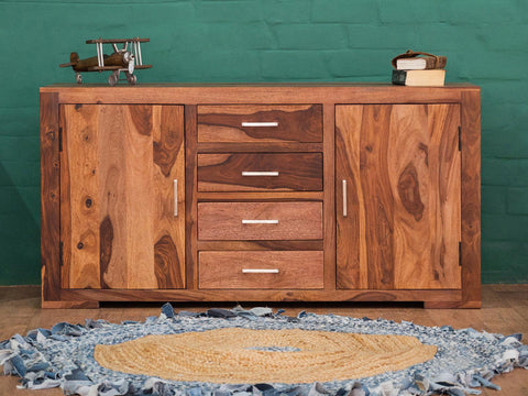 Elementary Modern Sheesham wood Sideboard Cabinet #6