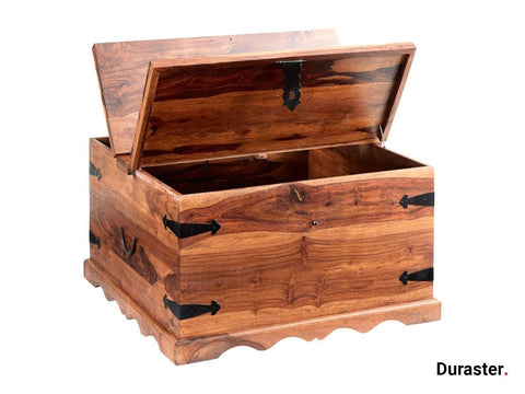 Vismit Solid Sheesham wood Storage Trunk / Coffee Table #13 - Duraster 