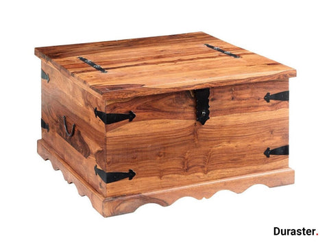 Vismit Solid Sheesham wood Storage Trunk / Coffee Table #13 - Duraster 