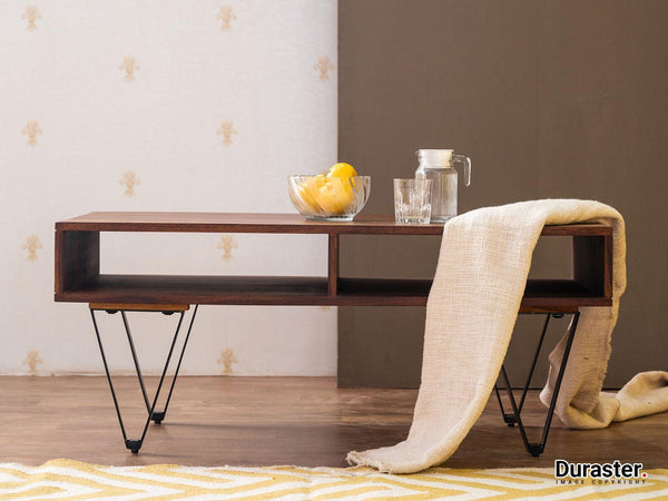 Vismit Solid Sheesham woodCoffee Table with iron legs#3 - Duraster 