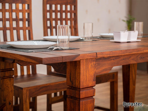 Vismit Solid Sheesham wood Dining Set #6 - Duraster 