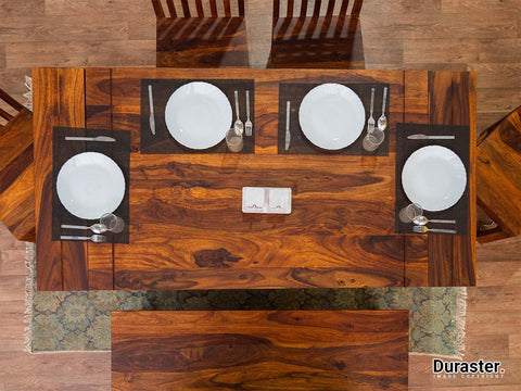 Vismit Solid Sheesham wood Dining Set #6 - Duraster 