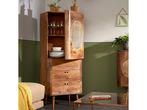 Wicker Stylish Mango wood Chest of Drawer #1 - Duraster 